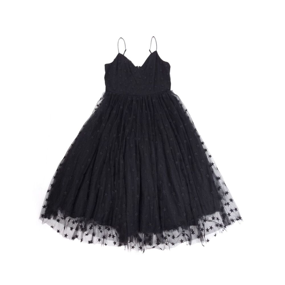 NEW J Crew Starry Tulle Midi Dress Embroidered Romantic Coquette Whimsigoth 14